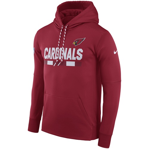 Men's Arizona Cardinals Cardinal Sideline ThermaFit Performance PO Hoodie cheap jerseys for sale - CheapJerseys.Shop
