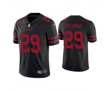 Men's Youth Women's San Francisco 49ers #29 Talanoa Hufanga Black Vapor Limited Jersey cheap jerseys for sale - CheapJerseys.Shop