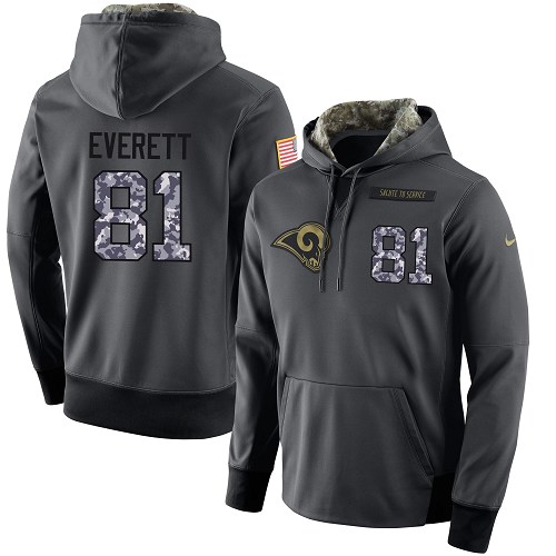 Men's Los Angeles Rams #81 Gerald Everett Stitched Black Anthracite Salute To Service Player Performance Hoodie cheap jerseys for sale - CheapJerseys.Shop
