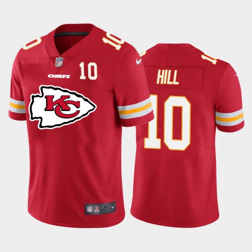 Kansas City Kansas City Chiefs #10 Tyreek Hill Red Men's Big Team Logo Player Vapor Limited Jersey Men's cheap jerseys for sale - CheapJerseys.Shop