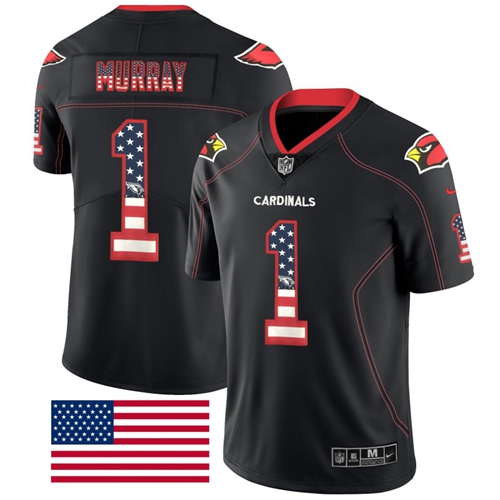 Cardinals #1 Kyler Murray Black Men's Stitched Limited Rush USA Flag Jersey cheap jerseys for sale - CheapJerseys.Shop
