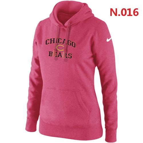 Women's Chicago Bears Heart & Soul Pullover Hoodie Pink cheap jerseys for sale - CheapJerseys.Shop