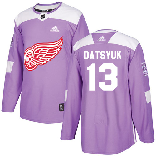 Detroit Red Wings #13 Pavel Datsyuk Purple Authentic Fights Cancer Stitched Youth Jersey Youth cheap jerseys for sale - CheapJerseys.Shop