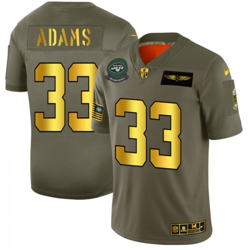 New York New York Jets #33 Jamal Adams Men's Olive Gold 2019 Salute to Service Limited Jersey Men's cheap jerseys for sale - CheapJerseys.Shop