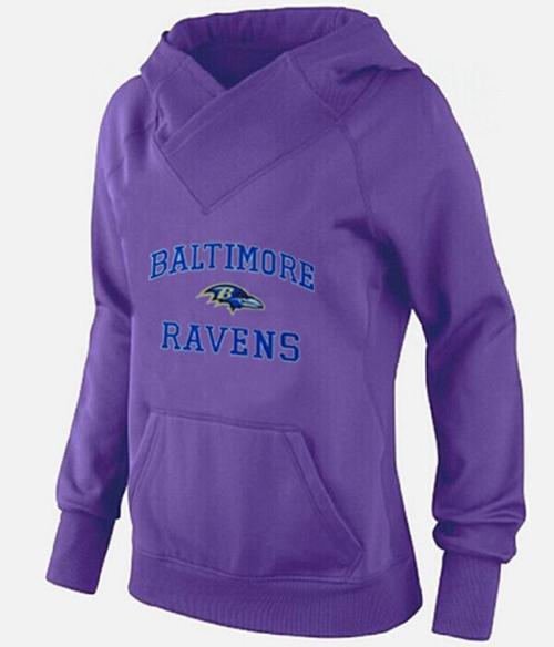 Women's Baltimore Ravens Heart & Soul Pullover Hoodie Purple cheap jerseys for sale - CheapJerseys.Shop