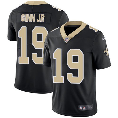 New Orleans Saints #19 Ted Ginn Jr Black Team Color Men's Stitched Vapor Untouchable Limited Jersey Men's cheap jerseys for sale - CheapJerseys.Shop