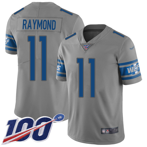 Lions #11 Kalif Raymond Gray Youth Stitched Limited Inverted Legend 100th Season Jersey cheap jerseys for sale - CheapJerseys.Shop