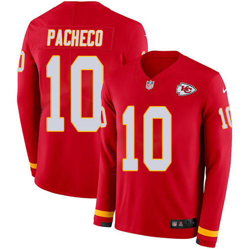 Chiefs #10 Isiah Pacheco Red Team Color Men's Stitched Limited Therma Long Sleeve Jersey cheap jerseys for sale - CheapJerseys.Shop