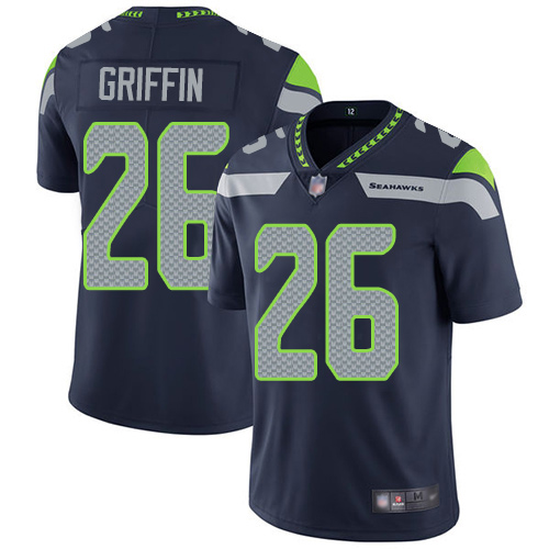 Seattle Seahawks #26 Shaquem Griffin Steel Blue Team Color Men's Stitched Vapor Untouchable Limited Jersey Men's cheap jerseys for sale - CheapJerseys.Shop