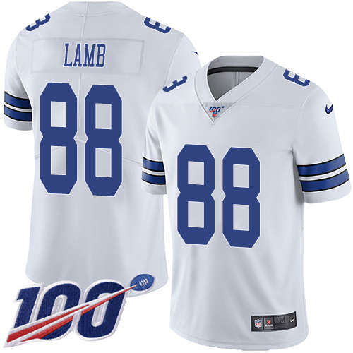 Cowboys #88 CeeDee Lamb White Men's Stitched 100th Season Vapor Untouchable Limited Jersey cheap jerseys for sale - CheapJerseys.Shop
