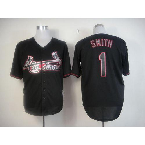 St.Louis Cardinals #1 Ozzie Smith Black Fashion Stitched Jersey Men's cheap jerseys for sale - CheapJerseys.Shop