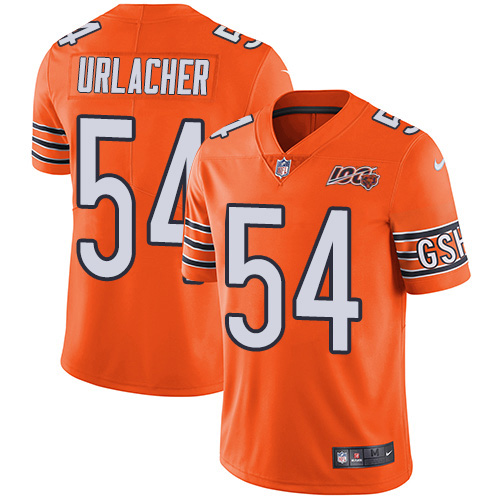 Chicago Bears #54 Brian Urlacher Orange Men's 100th Season Retired Stitched Limited Rush Jersey Men's cheap jerseys for sale - CheapJerseys.Shop