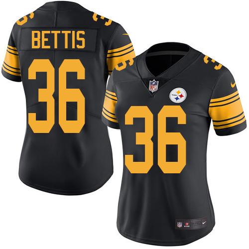 Steelers #36 Jerome Bettis Black Women's Stitched Limited Rush Jersey cheap jerseys for sale - CheapJerseys.Shop