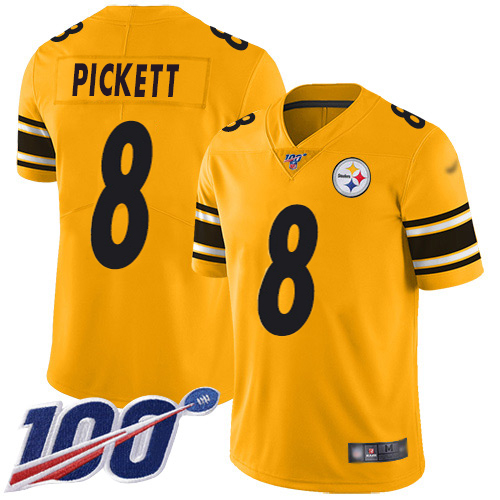 Steelers #8 Kenny Pickett Gold Youth Stitched Limited Inverted Legend 100th Season Jersey cheap jerseys for sale - CheapJerseys.Shop
