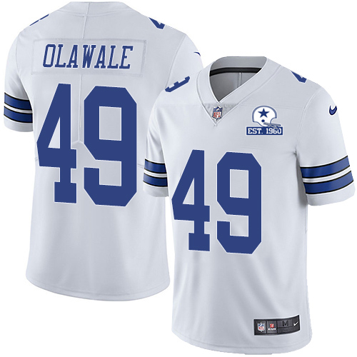 Dallas Cowboys #49 Jamize Olawale White Men's Stitched With Established In 1960 Patch Vapor Untouchable Limited Jersey Men's cheap jerseys for sale - CheapJerseys.Shop