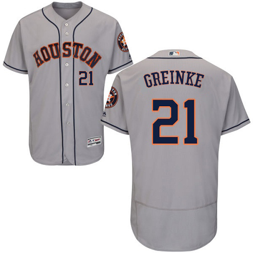 Houston Astros #21 Zack Greinke Grey Flexbase Authentic Collection Stitched Jersey Men's cheap jerseys for sale - CheapJerseys.Shop