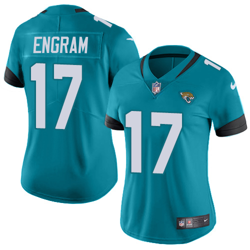 Jaguars #17 Evan Engram Teal Green Alternate Women's Stitched Vapor Untouchable Limited Jersey cheap jerseys for sale - CheapJerseys.Shop