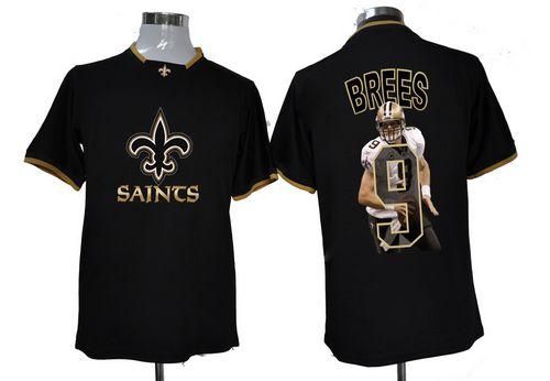 Saints #9 Drew Brees Black Men's Game All Star Fashion Jersey cheap jerseys for sale - CheapJerseys.Shop