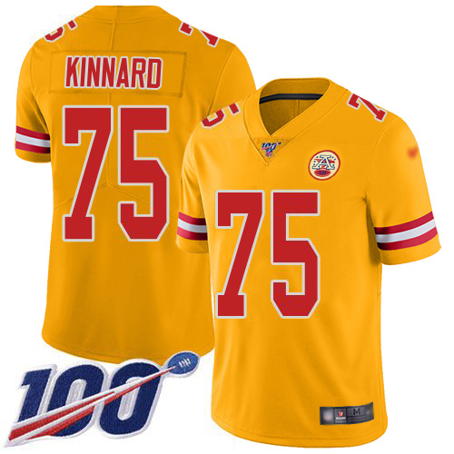 Chiefs #75 Darian Kinnard Gold Youth Stitched Limited Inverted Legend 100th Season Jersey cheap jerseys for sale - CheapJerseys.Shop