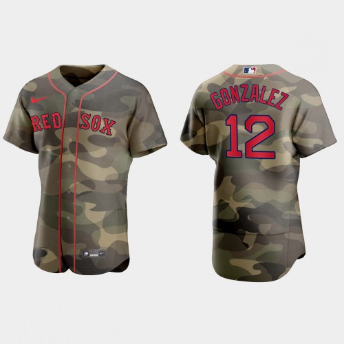Boston Boston Red Sox #12 Marwin Gonzalez Men's 2021 Armed Forces Day Authentic Jersey -Camo Men's cheap jerseys for sale - CheapJerseys.Shop