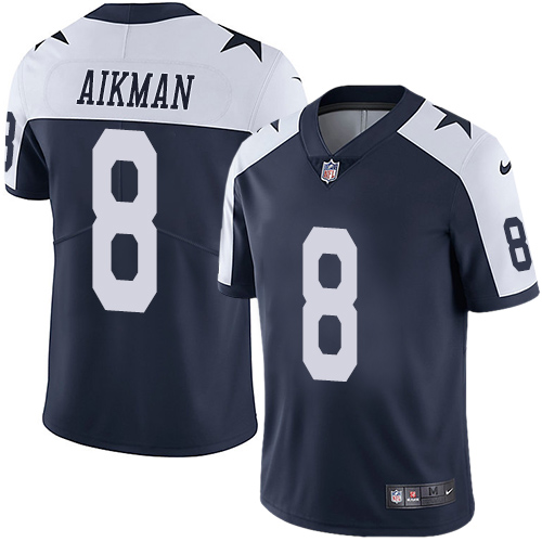 Dallas Cowboys #8 Troy Aikman Navy Blue Thanksgiving Youth Stitched Vapor Untouchable Limited Throwback Jersey Youth cheap jerseys for sale - CheapJerseys.Shop