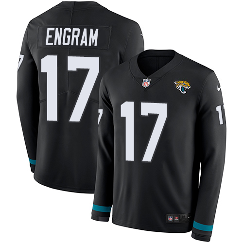 Jaguars #17 Evan Engram Black Team Color Men's Stitched Limited Therma Long Sleeve Jersey cheap jerseys for sale - CheapJerseys.Shop
