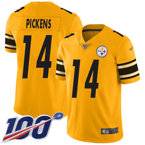 Steelers #14 George Pickens Gold Youth Stitched Limited Inverted Legend 100th Season Jersey cheap jerseys for sale - CheapJerseys.Shop