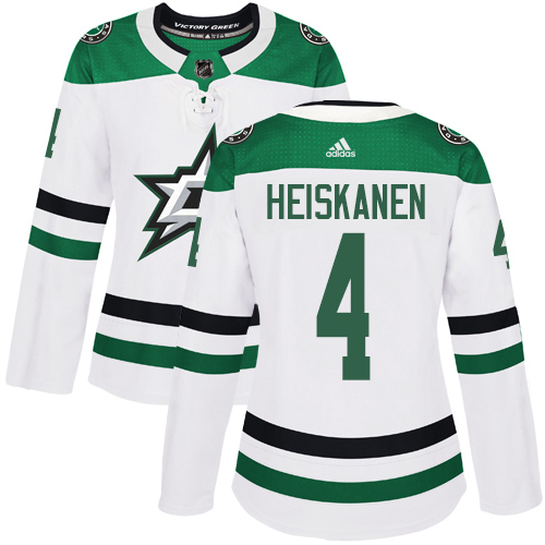 Dallas Stars #4 Miro Heiskanen White Road Authentic Women's Stitched Jersey Womens cheap jerseys for sale - CheapJerseys.Shop