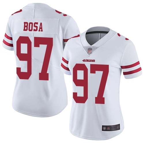 49ers #97 Nick Bosa White Women's Stitched Vapor Untouchable Limited Jersey cheap jerseys for sale - CheapJerseys.Shop