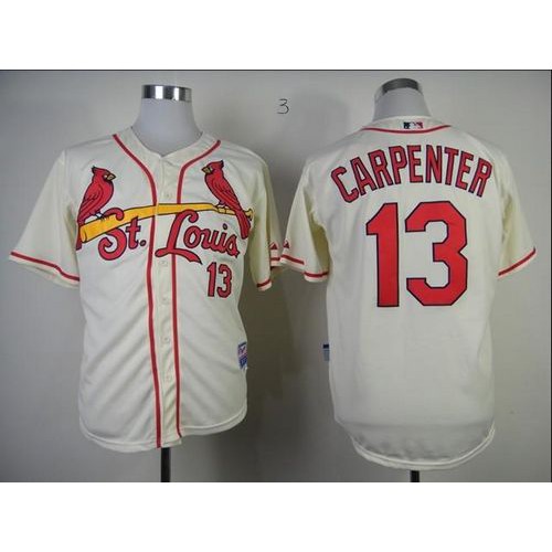 St.Louis Cardinals #13 Matt Carpenter Cream Cool Base Stitched Jersey Men's cheap jerseys for sale - CheapJerseys.Shop