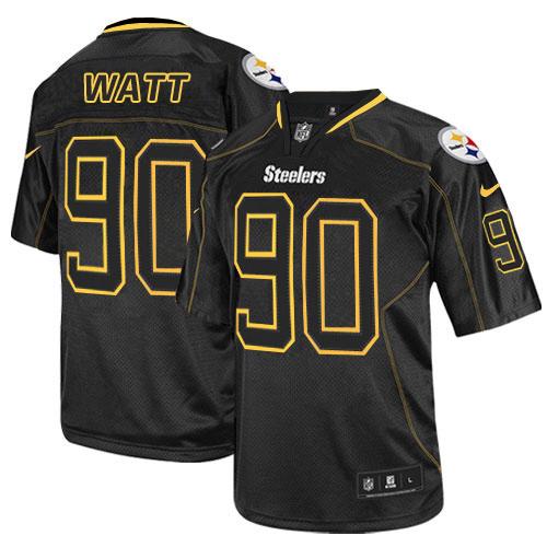 Steelers #90 T. J. Watt Lights Out Black Men's Stitched Elite Jersey cheap jerseys for sale - CheapJerseys.Shop