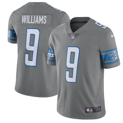 Lions #9 Jameson Williams Gray Youth Stitched Limited Rush Jersey cheap jerseys for sale - CheapJerseys.Shop
