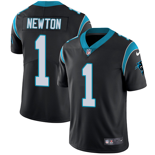 Carolina Panthers #1 Cam Newton Black Team Color Men's Stitched Vapor Untouchable Limited Jersey Men's cheap jerseys for sale - CheapJerseys.Shop