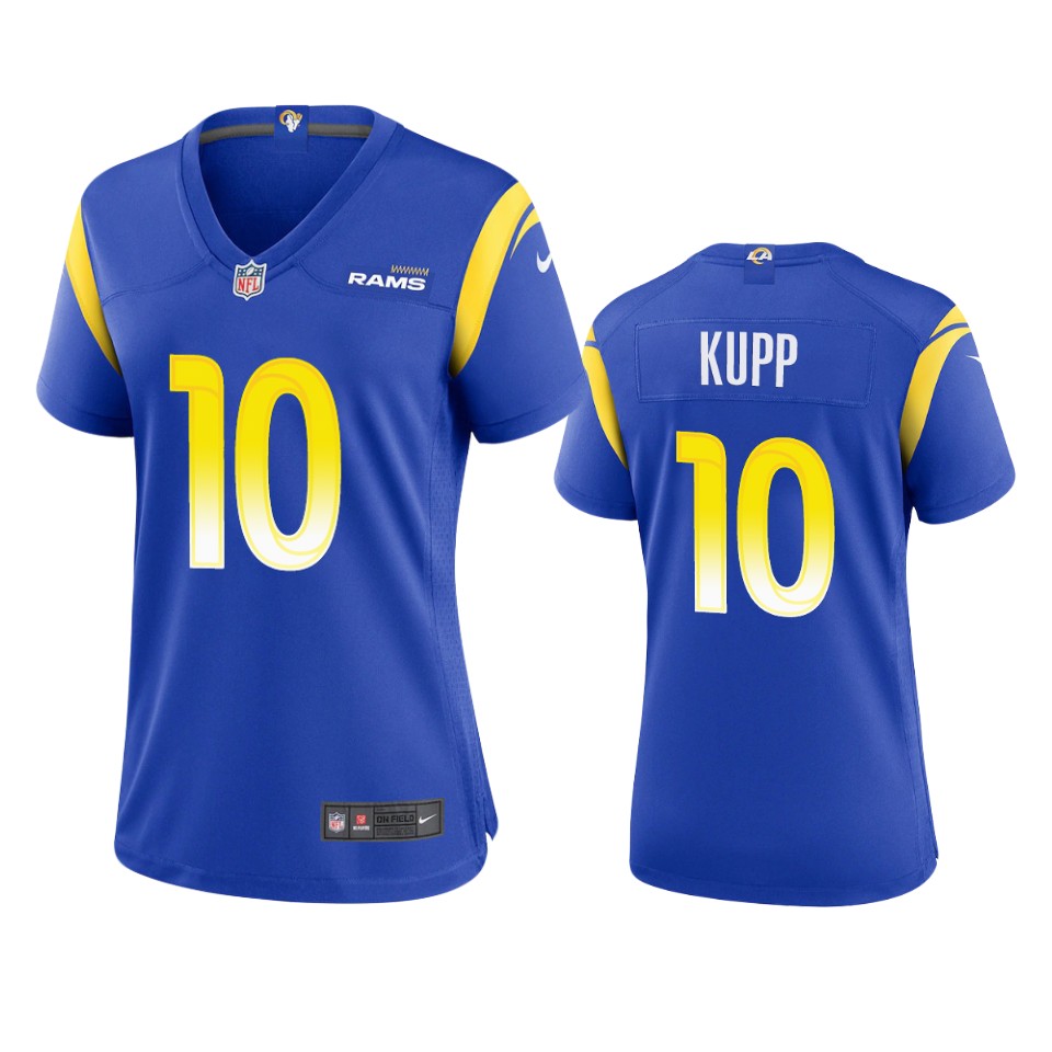 Los Angeles Rams #10 Cooper Kupp Women's Game Jersey - Royal cheap jerseys for sale - CheapJerseys.Shop