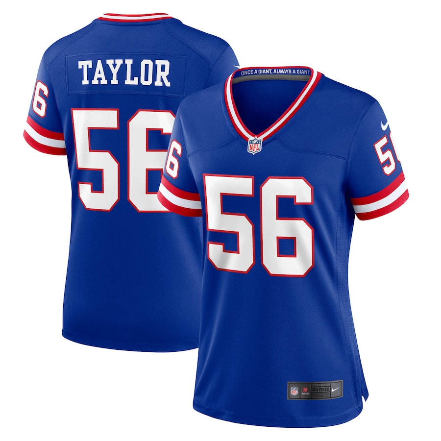 New York Giants #56 Lawrence Taylor Royal Women's Classic Player Game Jersey cheap jerseys for sale - CheapJerseys.Shop