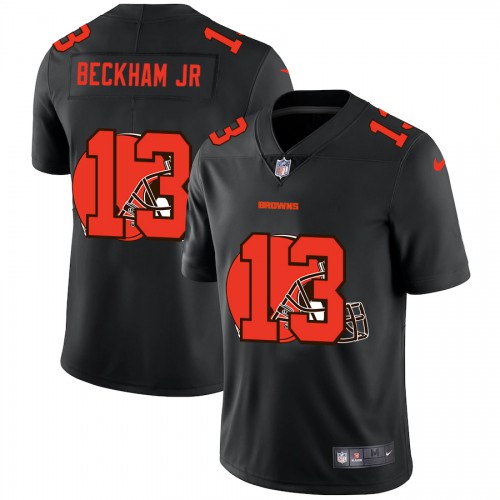 Cleveland Cleveland Browns #13 Odell Beckham Jr. Men's Team Logo Dual Overlap Limited Jersey Black Men's cheap jerseys for sale - CheapJerseys.Shop
