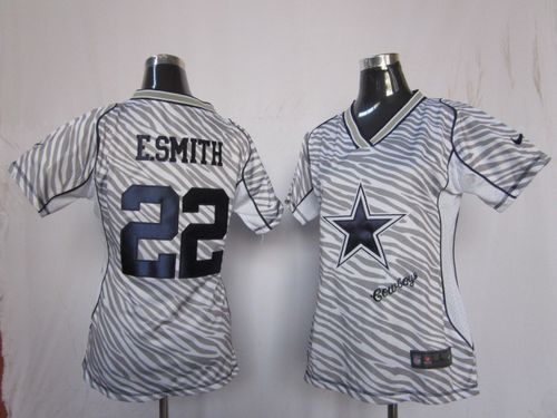 Cowboys #22 Emmitt Smith Zebra Women's Stitched Elite Jersey cheap jerseys for sale - CheapJerseys.Shop