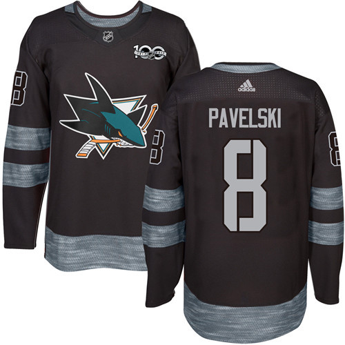 San Jose Sharks #8 Joe Pavelski Black 1917-2017 100th Anniversary Stitched Jersey Men's cheap jerseys for sale - CheapJerseys.Shop