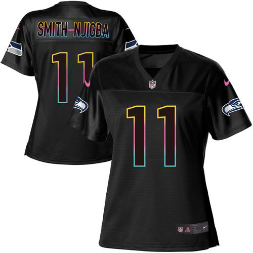 Seahawks #11 Jaxon Smith-Njigba Black Women's Fashion Game Jersey cheap jerseys for sale - CheapJerseys.Shop