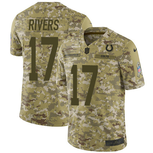 Indianapolis Colts #17 Philip Rivers Camo Men's Stitched Limited 2018 Salute To Service Jersey Men's cheap jerseys for sale - CheapJerseys.Shop