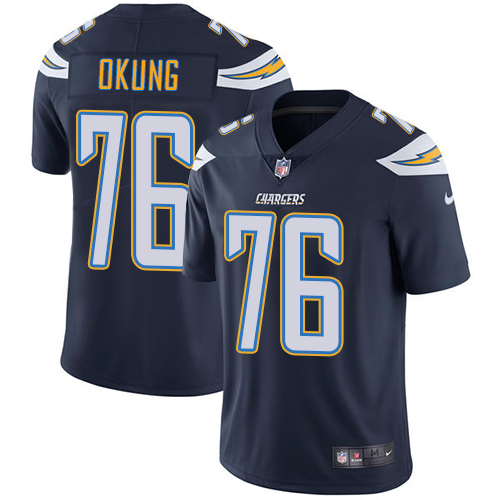 Los Angeles Chargers #76 Russell Okung Navy Blue Team Color Youth Stitched Vapor Untouchable Limited Jersey Youth cheap jerseys for sale - CheapJerseys.Shop