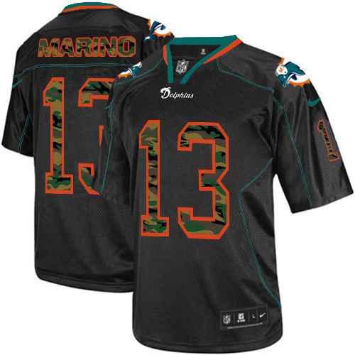 Dolphins #13 Dan Marino Black Men's Stitched Elite Camo Fashion Jersey cheap jerseys for sale - CheapJerseys.Shop