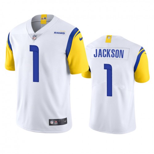 Los Angeles Los Angeles Rams #1 Desean Jackson Men's Alternate Vapor Limited Jersey - White Men's cheap jerseys for sale - CheapJerseys.Shop