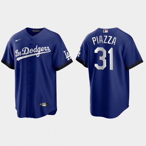 Los Angeles Los Angeles Dodgers #31 Mike Piazza Men's 2021 City Connect Game Jersey Royal Men's cheap jerseys for sale - CheapJerseys.Shop