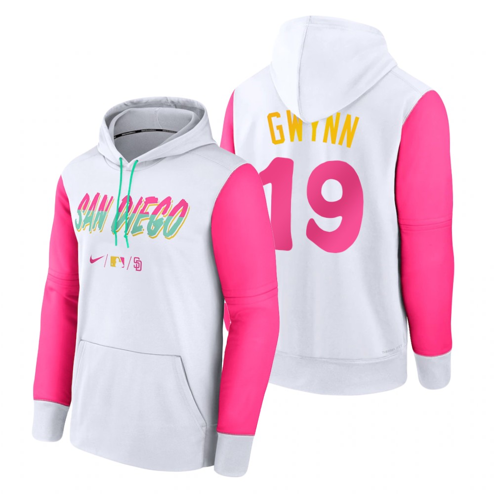 San Diego Padres #19 Tony Gwynn Men's 2022 City Connect Hoodie - White cheap jerseys for sale - CheapJerseys.Shop