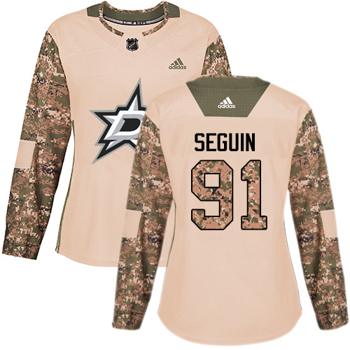 Dallas Stars #91 Tyler Seguin Camo Authentic 2017 Veterans Day Women's Stitched Jersey Womens cheap jerseys for sale - CheapJerseys.Shop