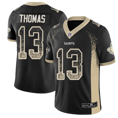 Saints #13 Michael Thomas Black Team Color Men's Stitched Limited Rush Drift Fashion Jersey cheap jerseys for sale - CheapJerseys.Shop