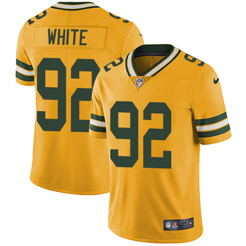 Packers #92 Reggie White Yellow Men's Stitched Limited Rush Jersey cheap jerseys for sale - CheapJerseys.Shop