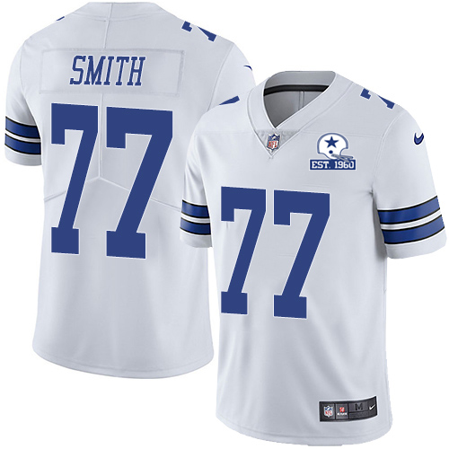 Dallas Cowboys #77 Tyron Smith White Men's Stitched With Established In 1960 Patch Vapor Untouchable Limited Jersey Men's cheap jerseys for sale - CheapJerseys.Shop