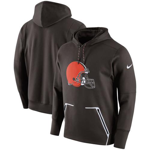 Men's Cleveland Browns Brown Champ Drive Vapor Speed Performance Pullover Hoodie cheap jerseys for sale - CheapJerseys.Shop